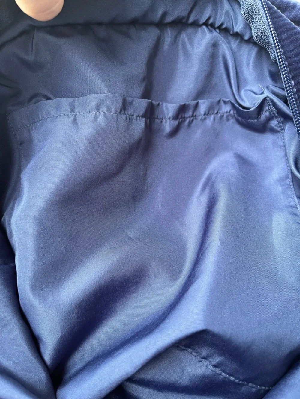 PINK Victorias Secret Velour Ribbed Navy Tote Bag Women